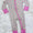 Pink floral bow  bamboo zippy