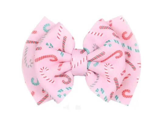 Christmas candy cane bow