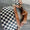 Checkered sling purse