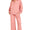Collard Long sleeve ribbed set-rose
