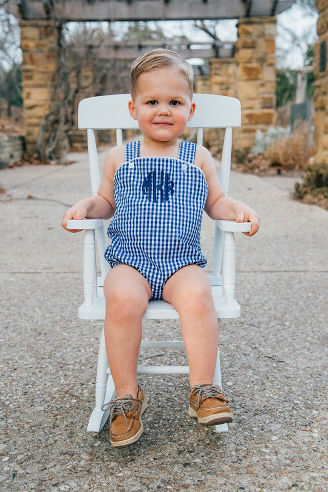 Navy Gingham Bubble