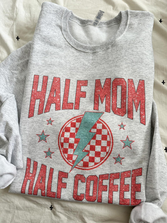 Half mom half coffee Tee