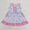 Floral pink gingham dress
