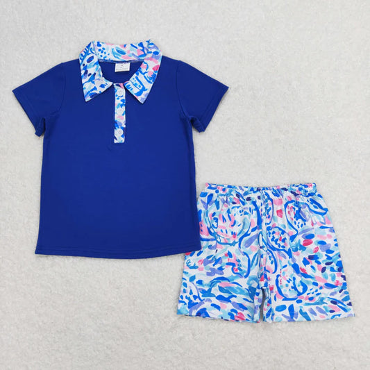 Sea grass boys short set