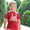 Jellybean Burgundy football tee