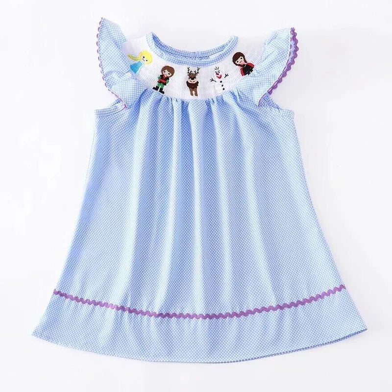 Smocked Character embroidered dress