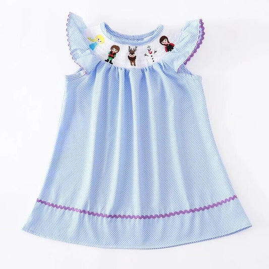 Smocked Character embroidered dress