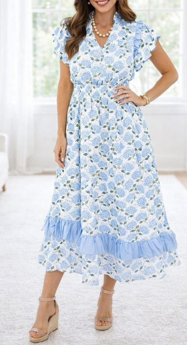 Hydrangea bloom dress