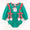 Santa appliqué girls bubble