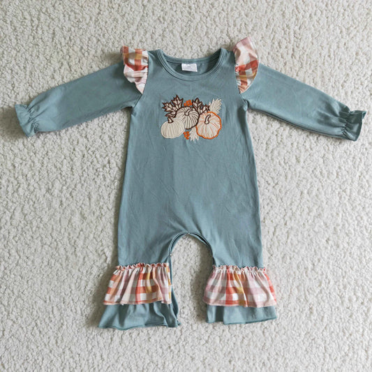 Girls pumpkin romper