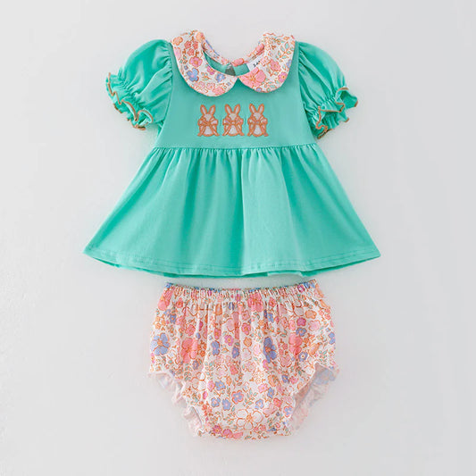 Bunny floral bloomer set