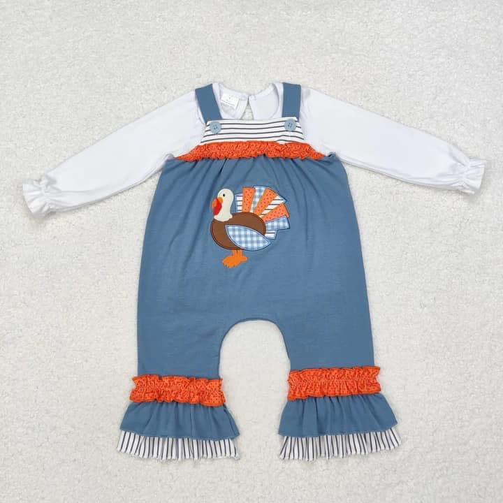 Girls turkey romper - 6/12M