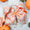 Double layered pumpkin hair bow