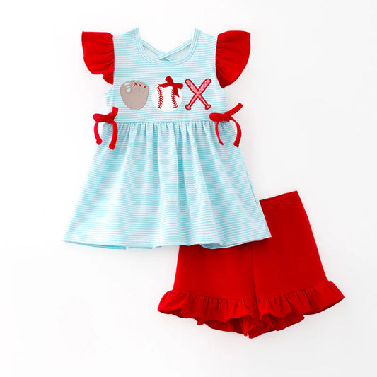 Girls baseball short set