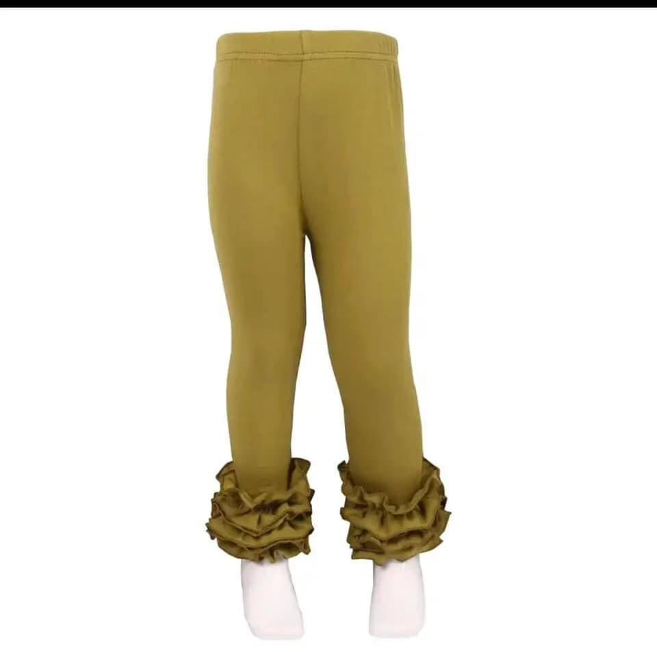Girls olive icing leggings SIZE 12M