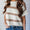 Striped knit sweater top