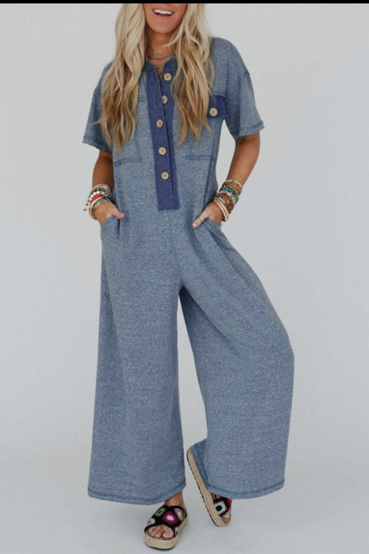 Wide leg jumpsuit