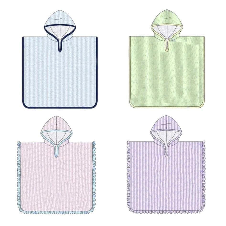 Seersucker Hooded Cape Towels - embroider me!