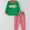 Smocked green trio boy set