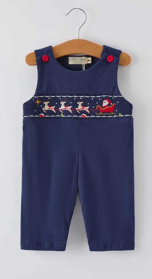 Smocked Santa’s sleigh longall
