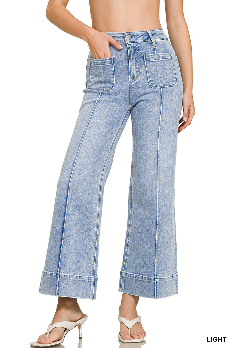 Utility pocket denim pants