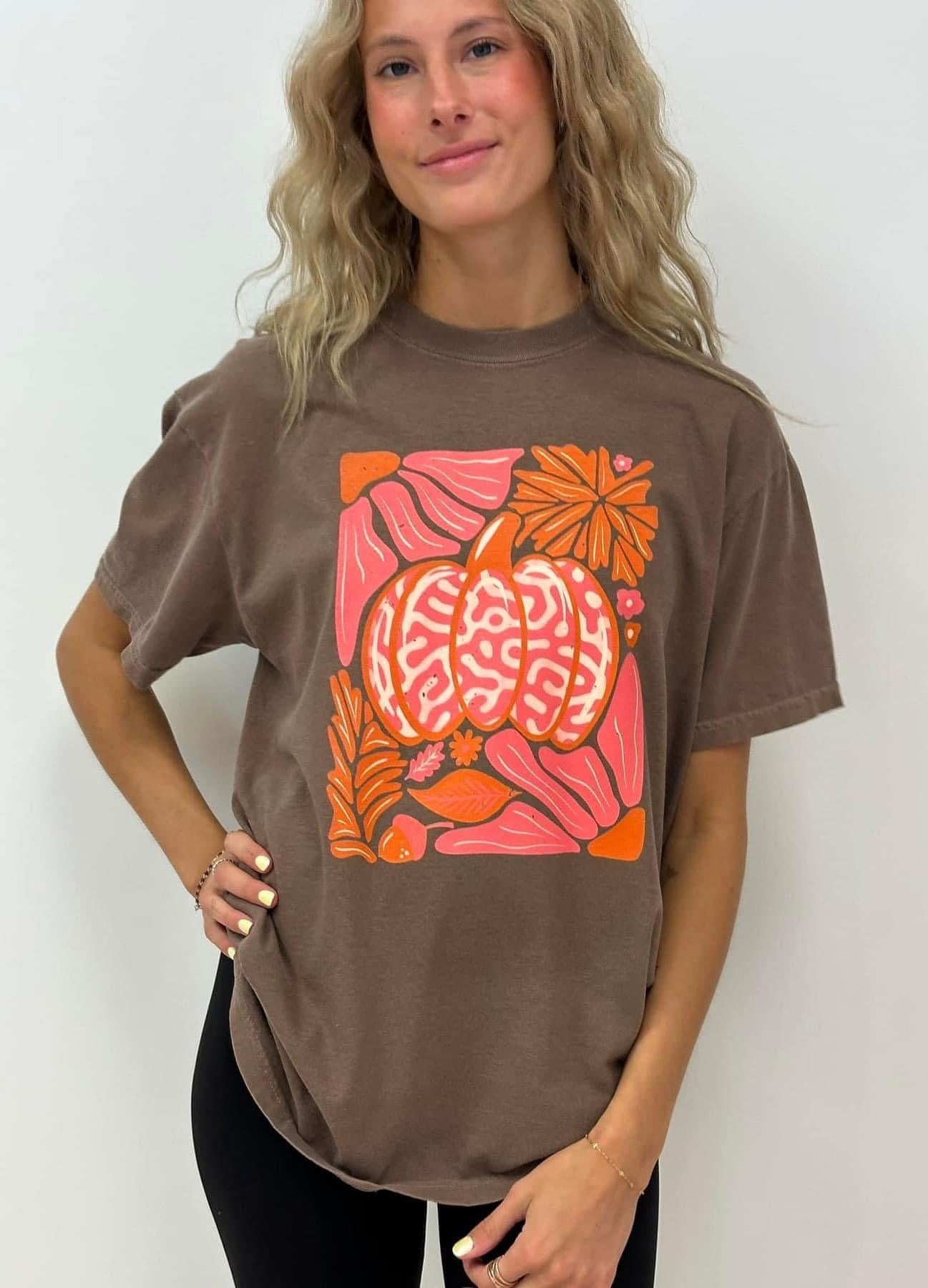 Preppy Pumpkin comfort colors tee