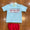 Flag smocked boys bloomer set