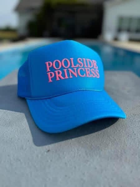 Poolside princess trucker hat
