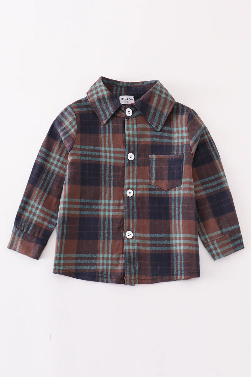 Boys plaid button down