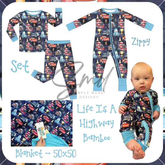 Life is a Highway bamboo set - 18/24M