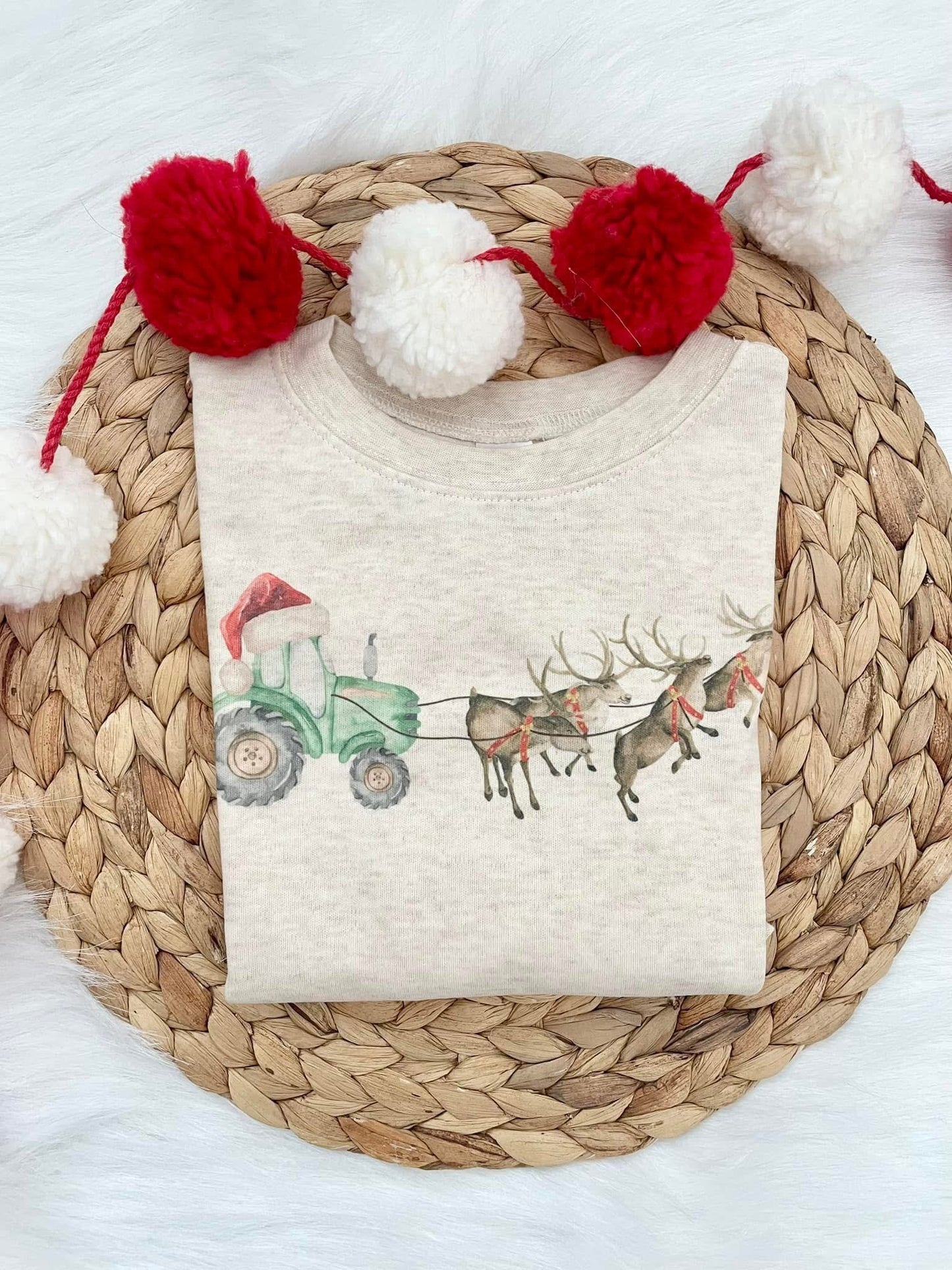 Tractor reindeer tee