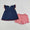 Navy/red girls short set - embroider me!