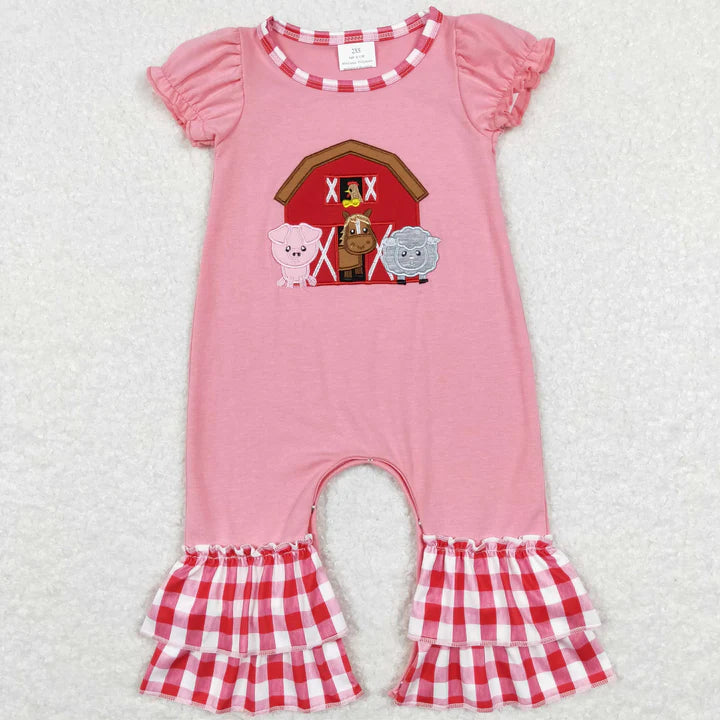 Girls farm romper