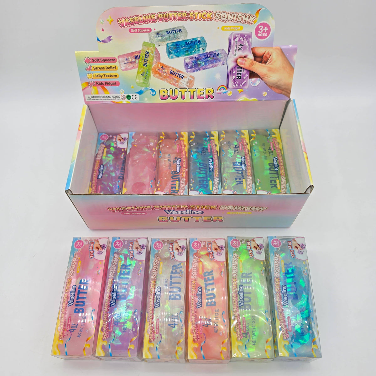Vaseline Colorful Butter Stick Squishy - Coconut Oil Filled