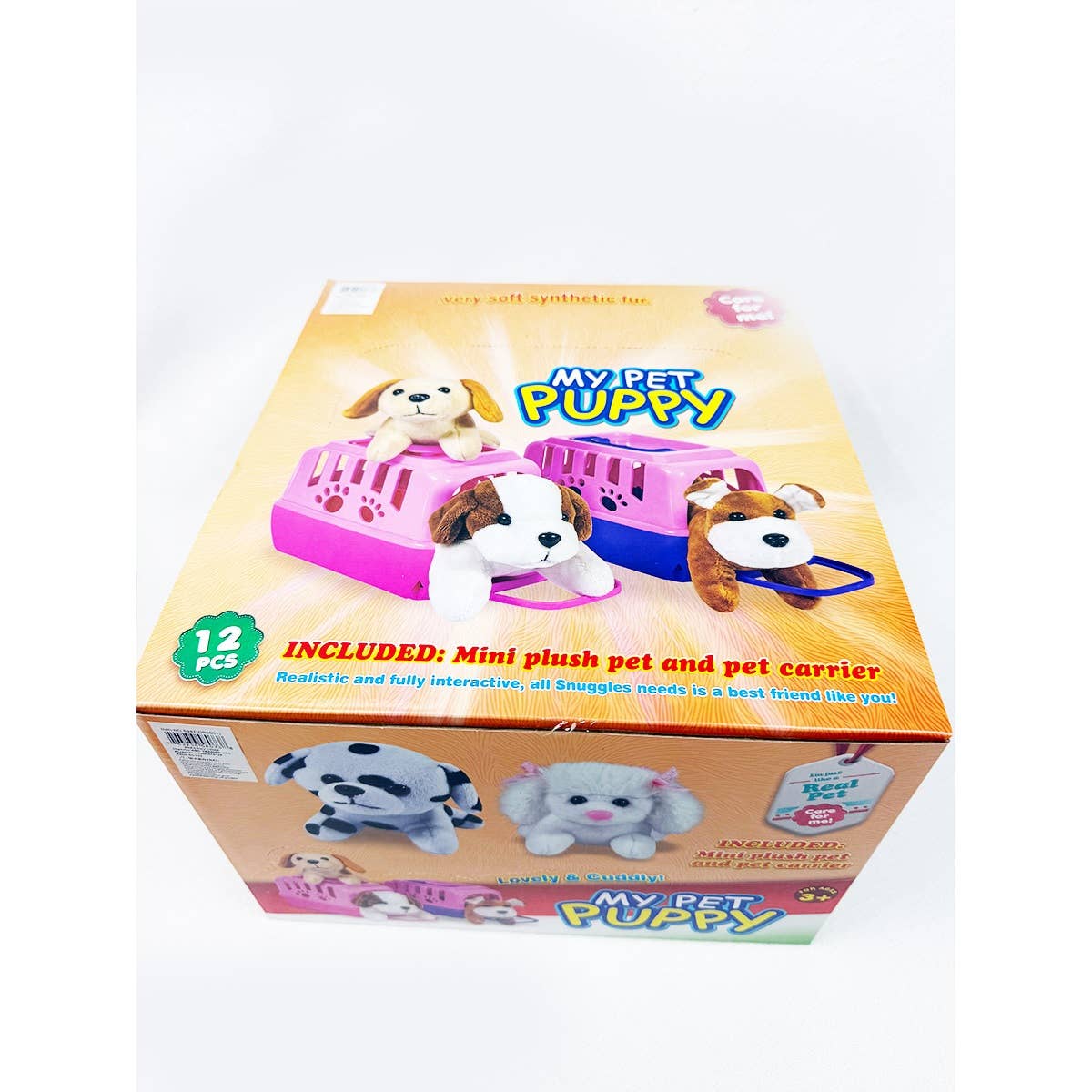 Adorable Plush Puppy Toy with Carrier