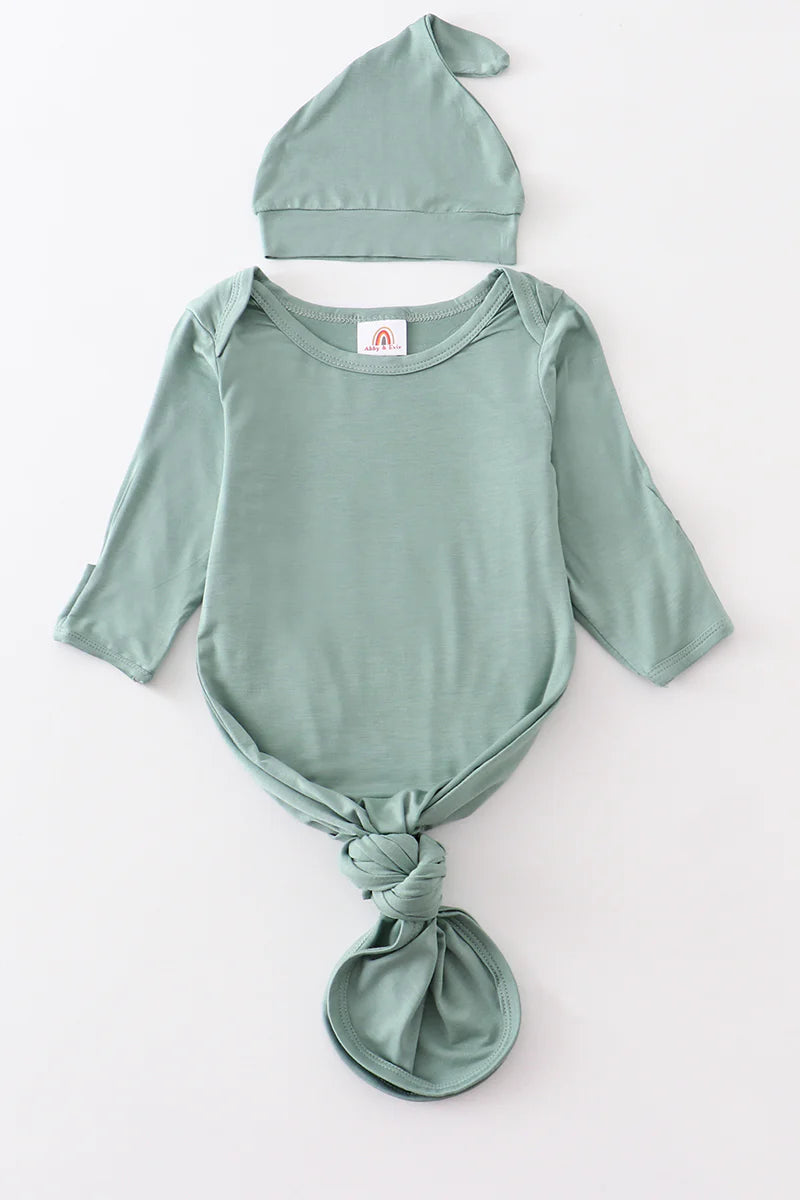 Teal Bamboo 2pc gown set