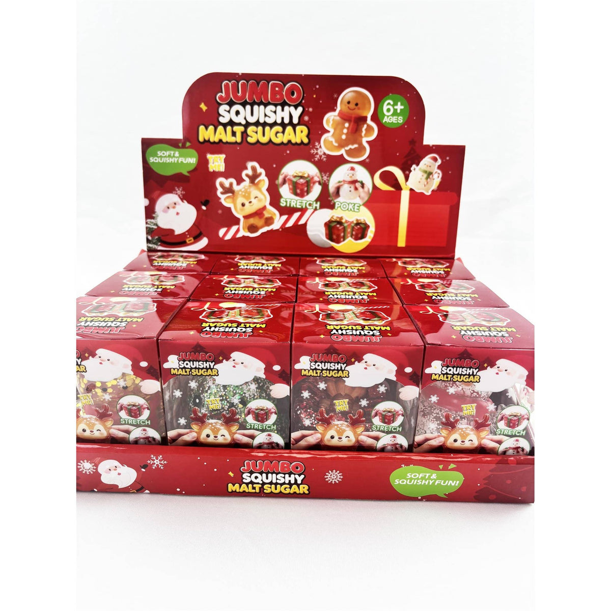 Christmas Glitter Character Squishy Toy
