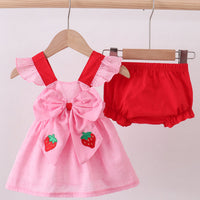 Strawberry pink bloomer set