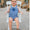 Navy gingham sunsuit