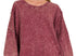 Exposed seam acid wash pullover