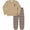 Brown antler embrodiered boys set