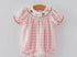 Pink smocked Santa bow bubble
