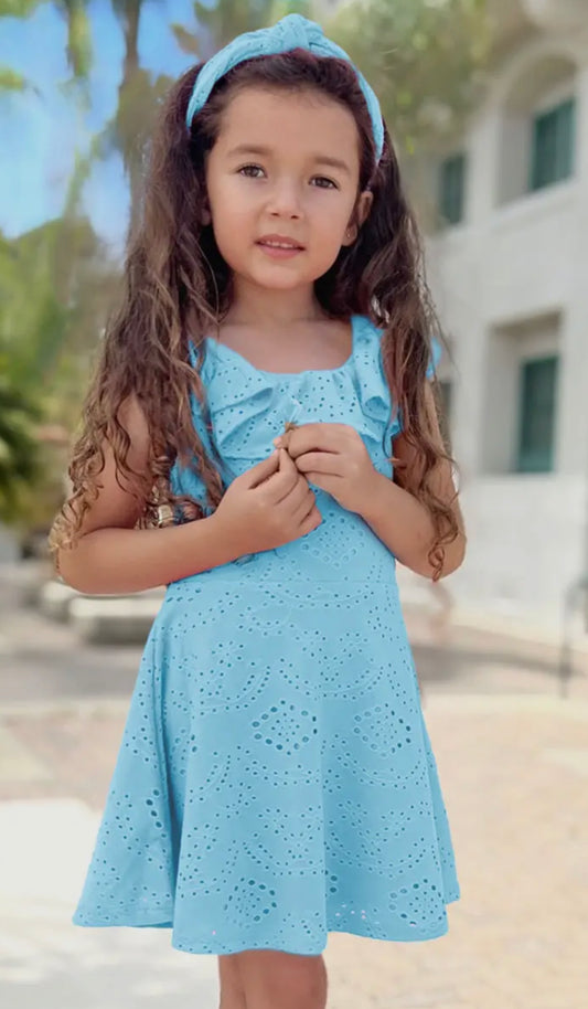 Eyelet dress w/ headband