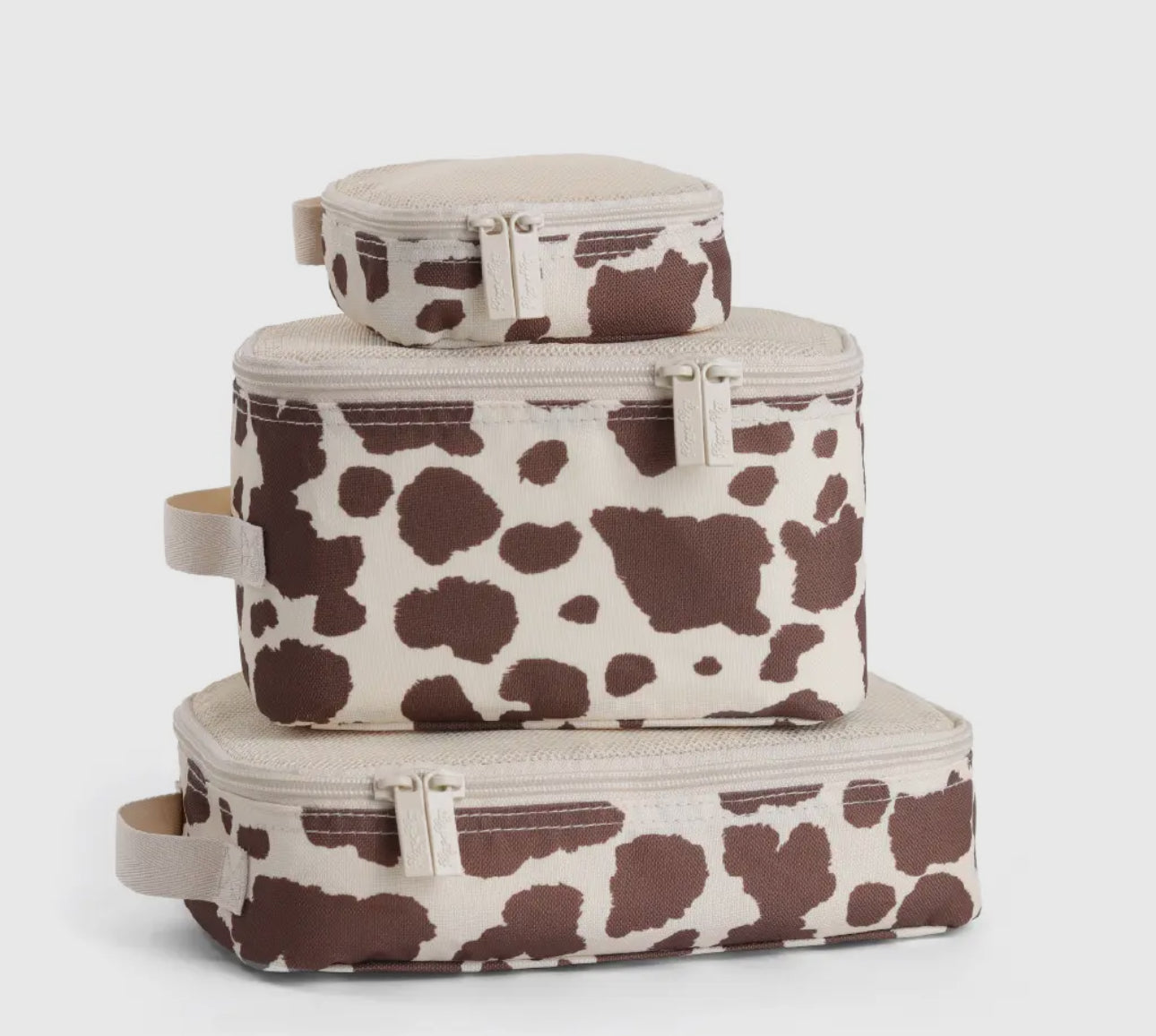 Cow print packing cubes