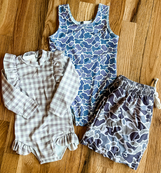 Camo swim shorts