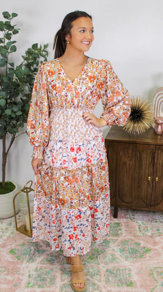 Fall florals dress