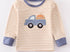 Pumpkin striped boys shirt