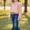 Dark blue double layer bell bottoms