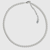 Girls sterling silver strand of pearls necklace