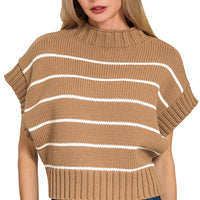 Camel striped sweater